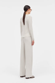 Korine merino cardigan - Light grey melange