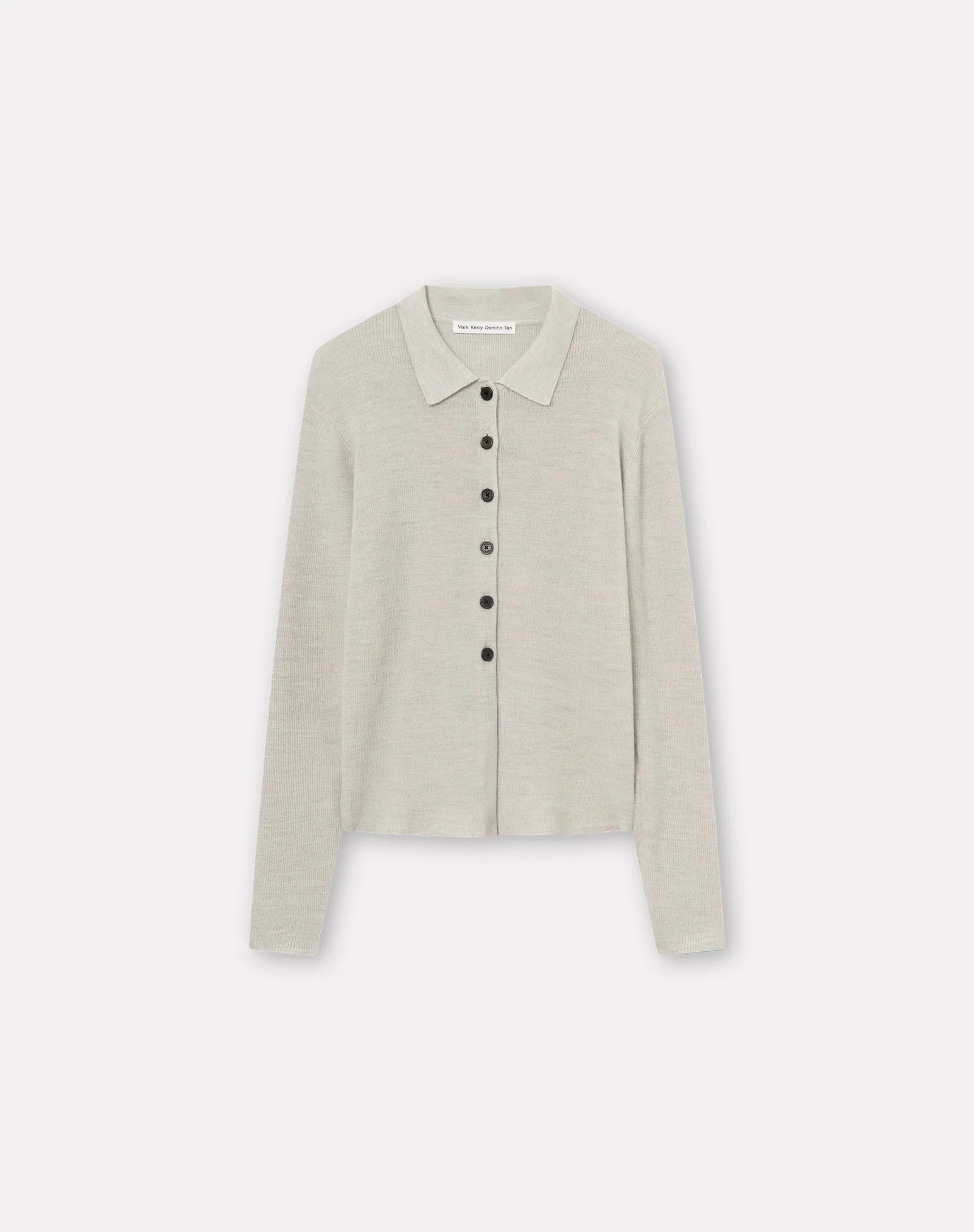 Korine merino cardigan - Light grey melange