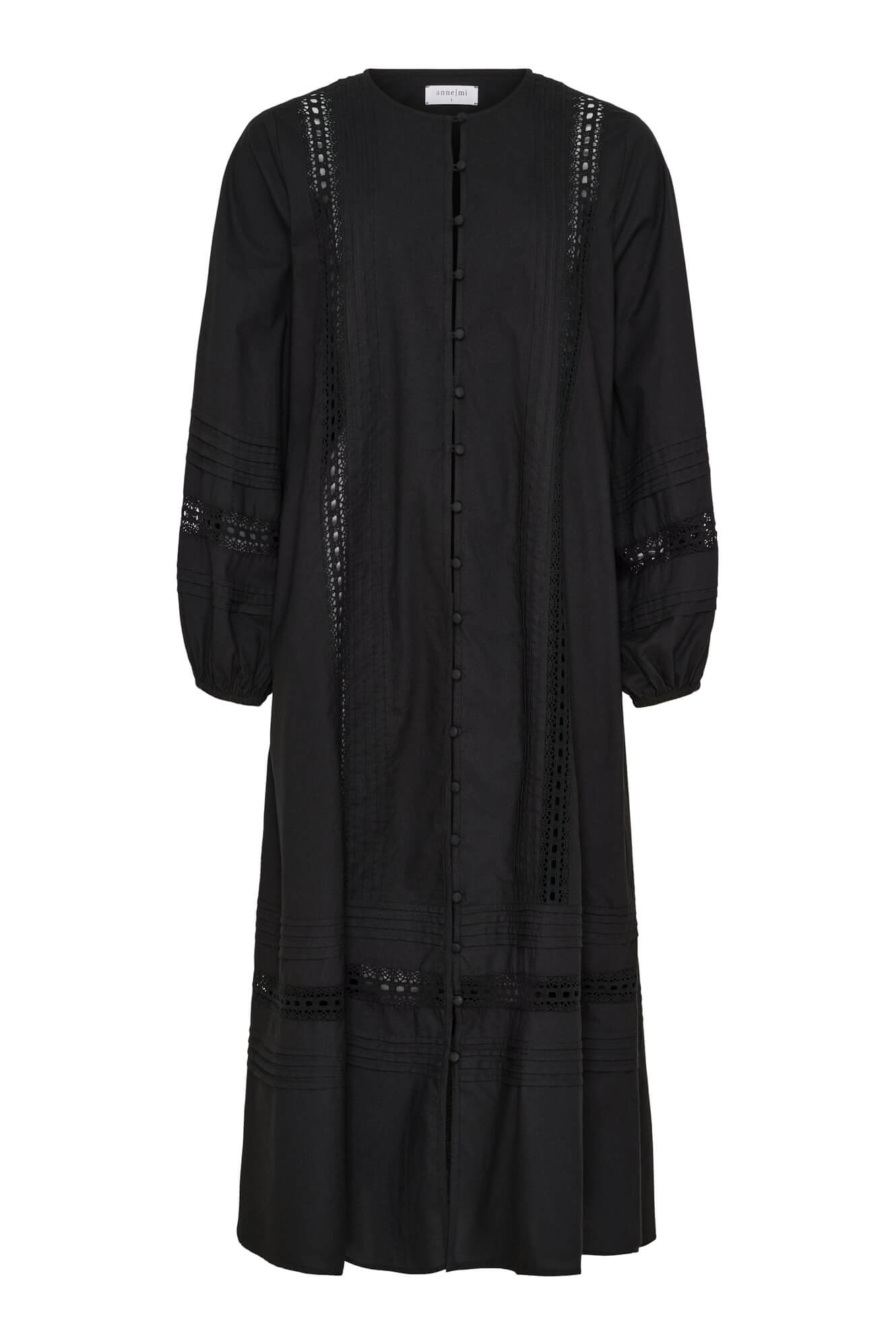 Lily ls shirt dress - Black