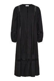 Lily ls shirt dress - Black