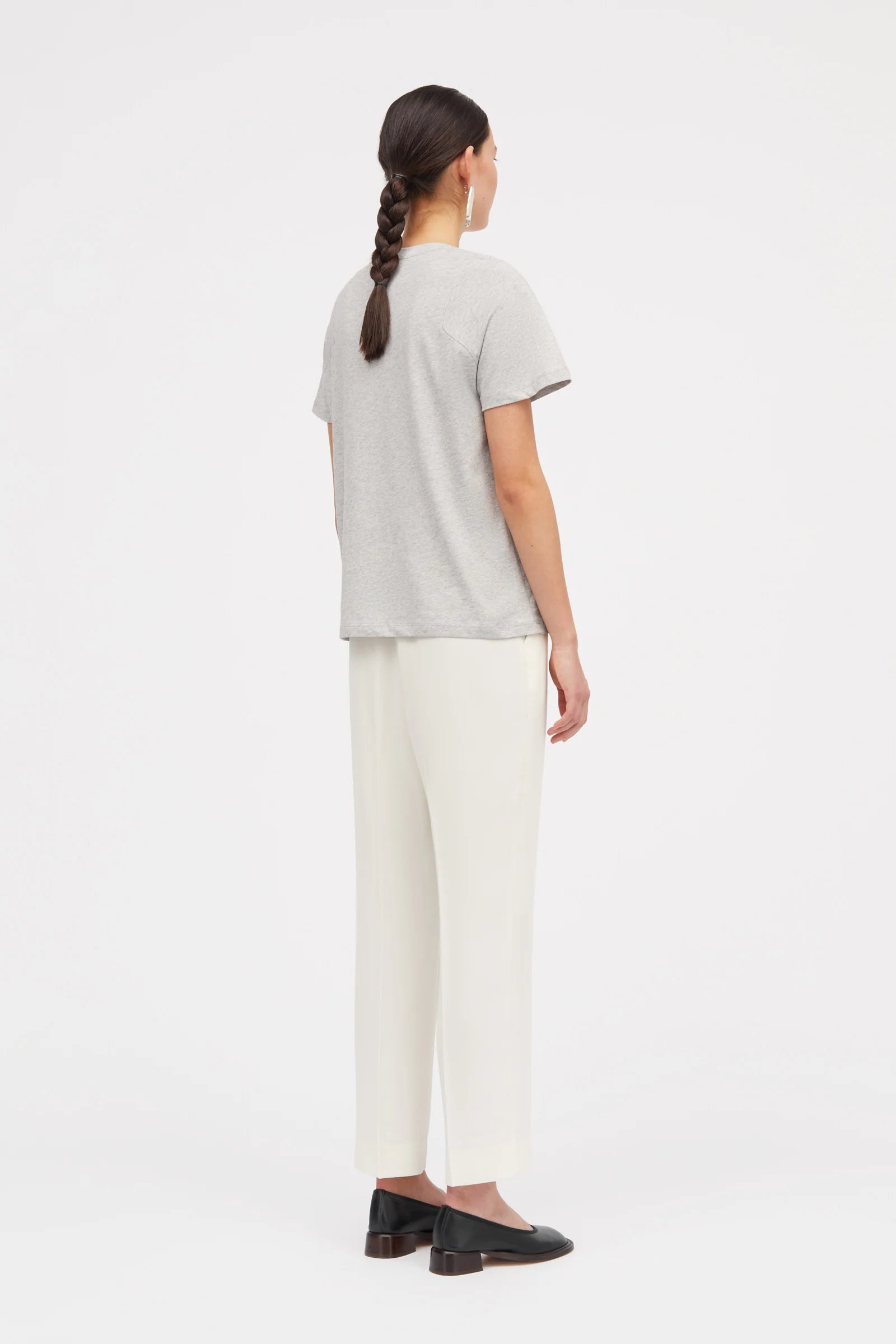 Laia cotton jersey tee - grey melange