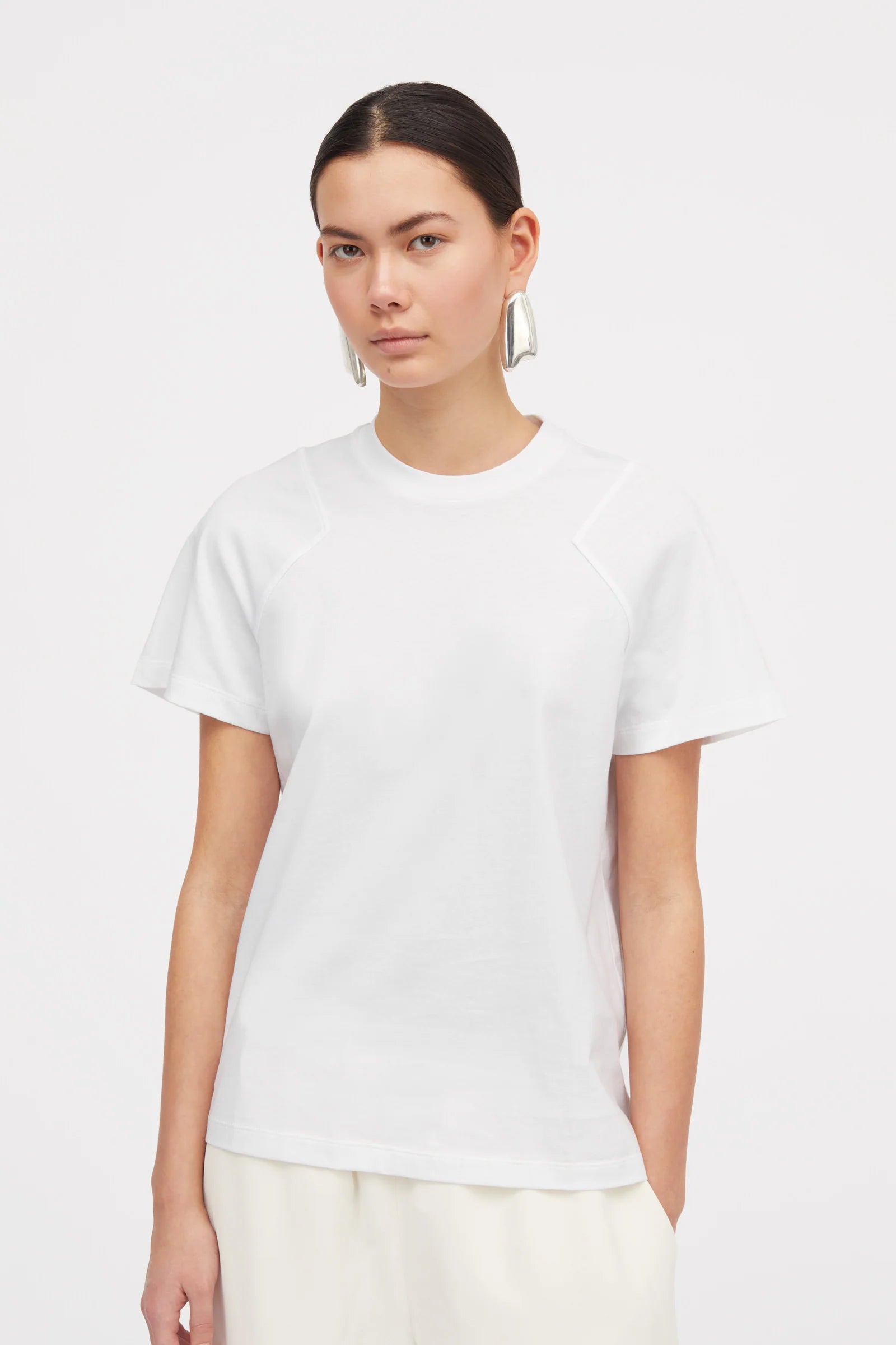 Laia cotton jersey tee - white