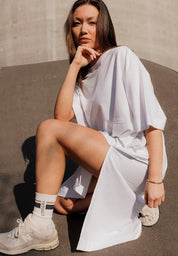 Light sweat dress - white