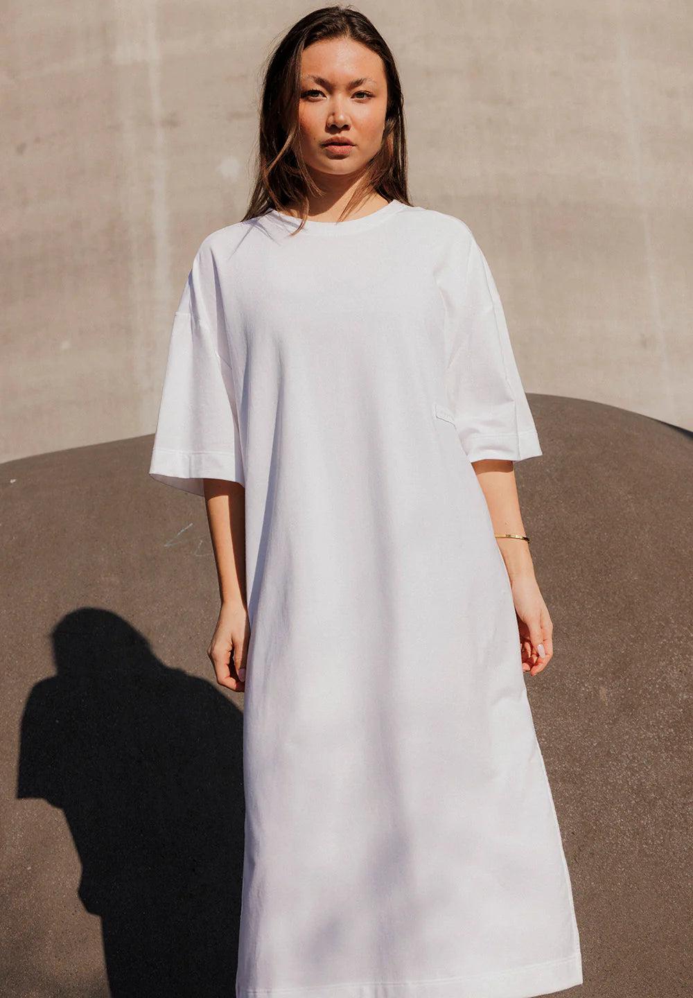 Light sweat dress - white