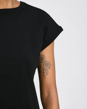 Malou cotton rib t-shirt - Black