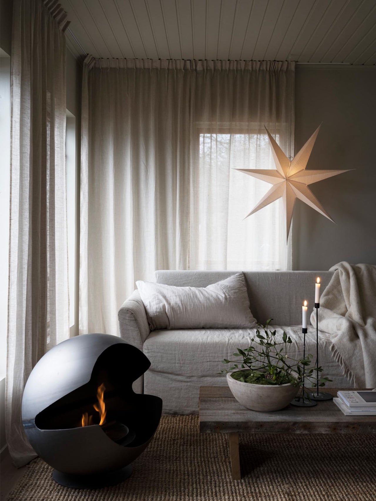 Mira julestjerne 100 cm - Hvid