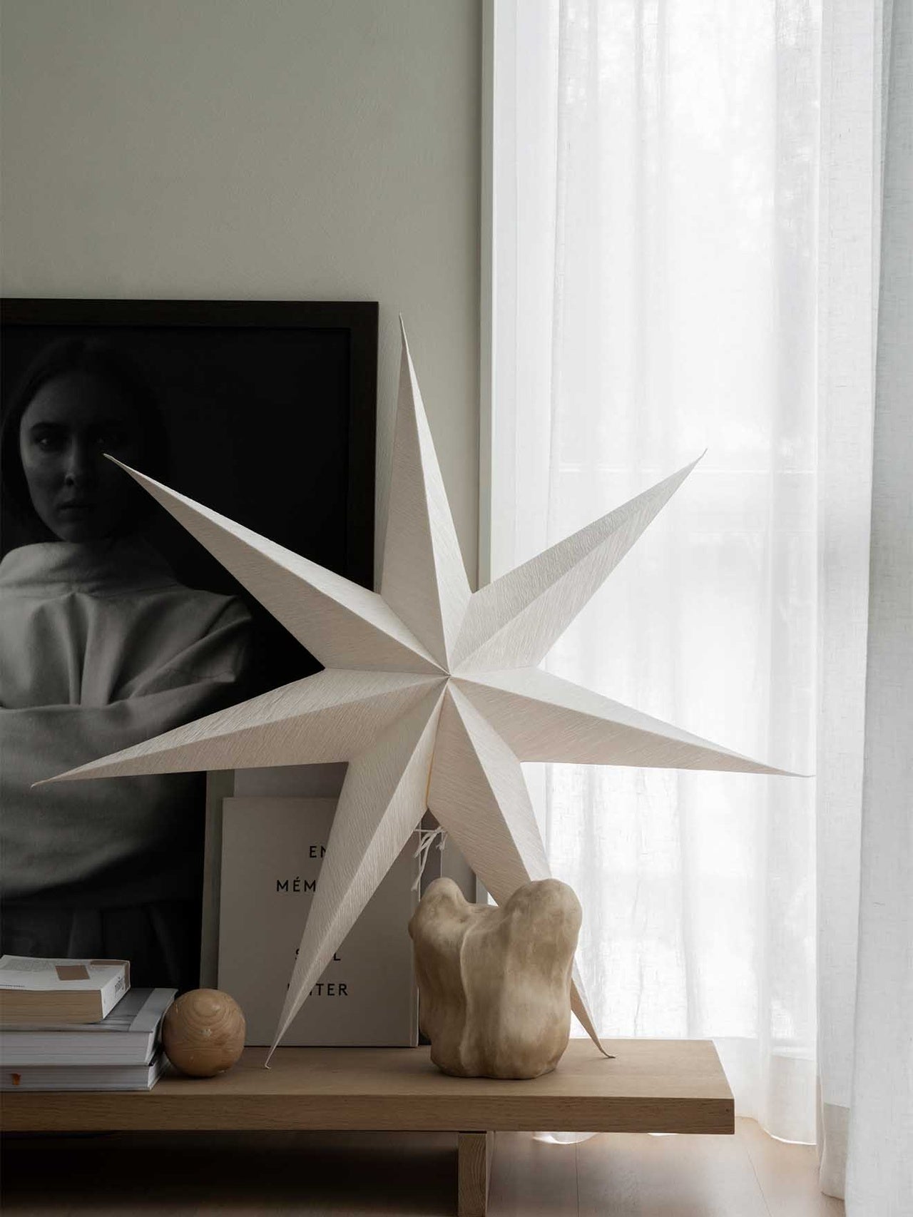 Mira julestjerne 100 cm - Hvid