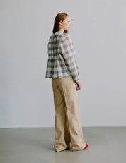 Nea blouse - whisper check