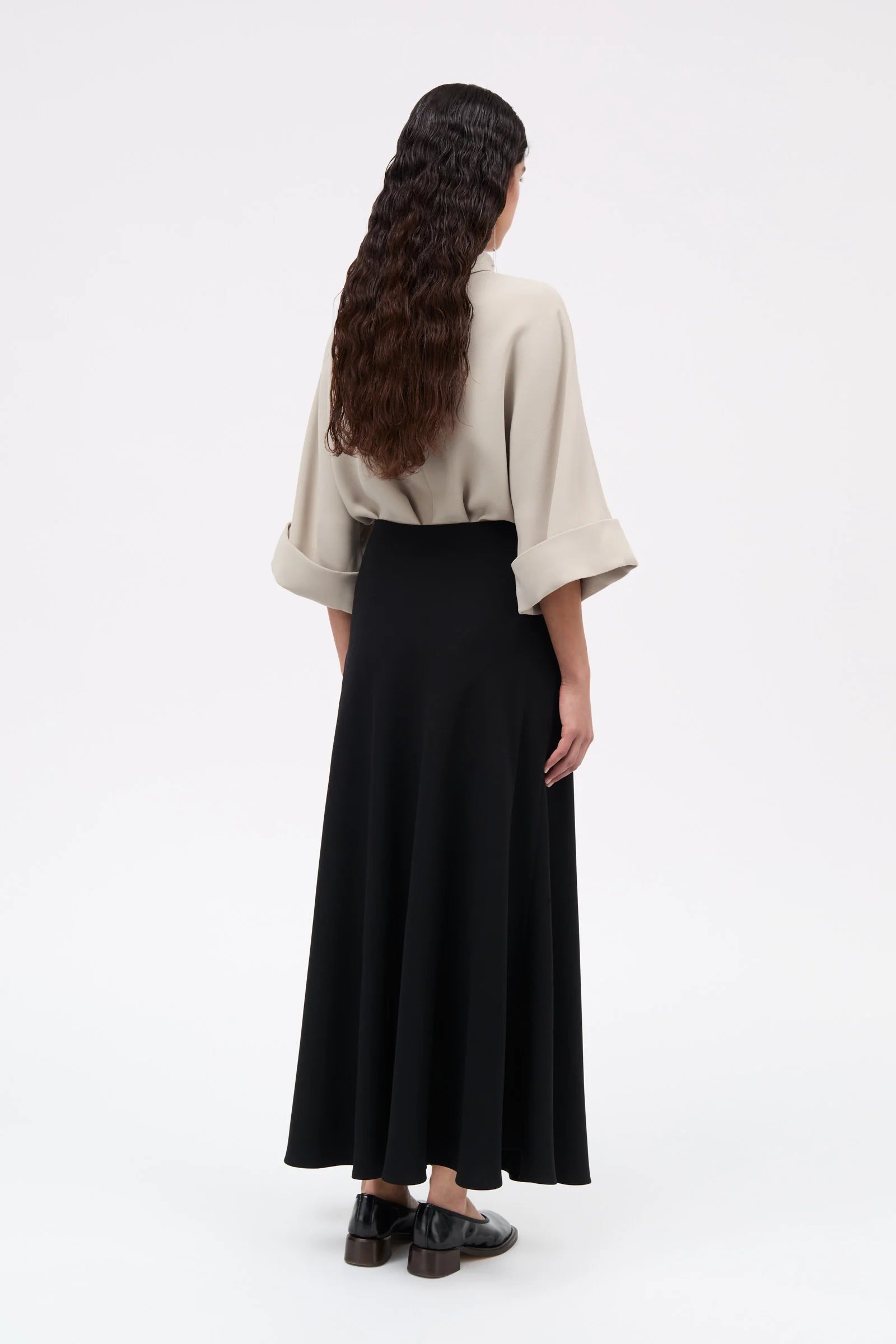 Nimo crepe gerogette skirt - Black