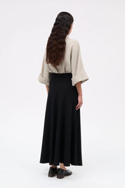 Nimo crepe gerogette skirt - Black