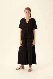 Parmida modal poplin pants - Black