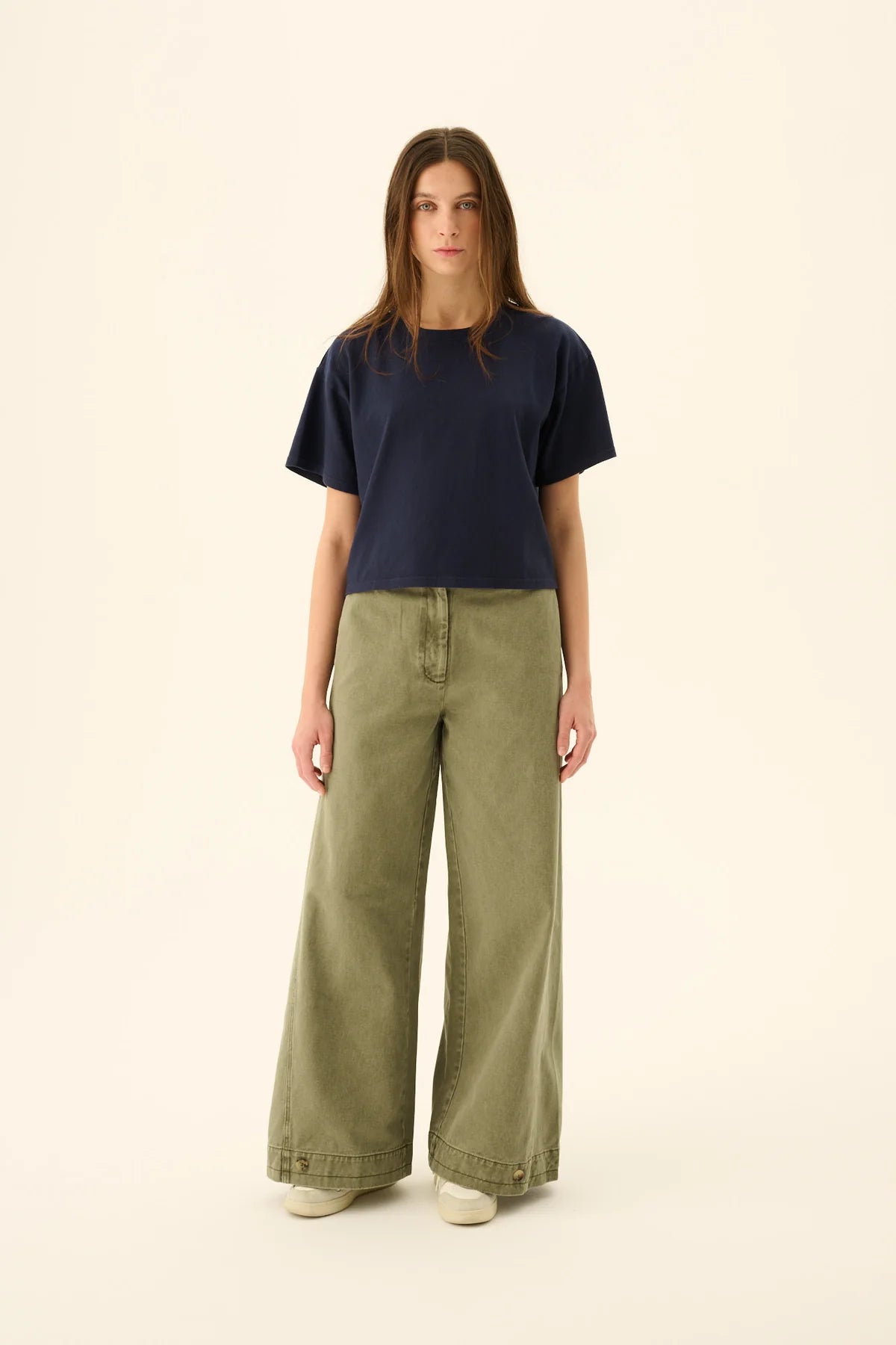 Patsy faded twill jeans - sage green