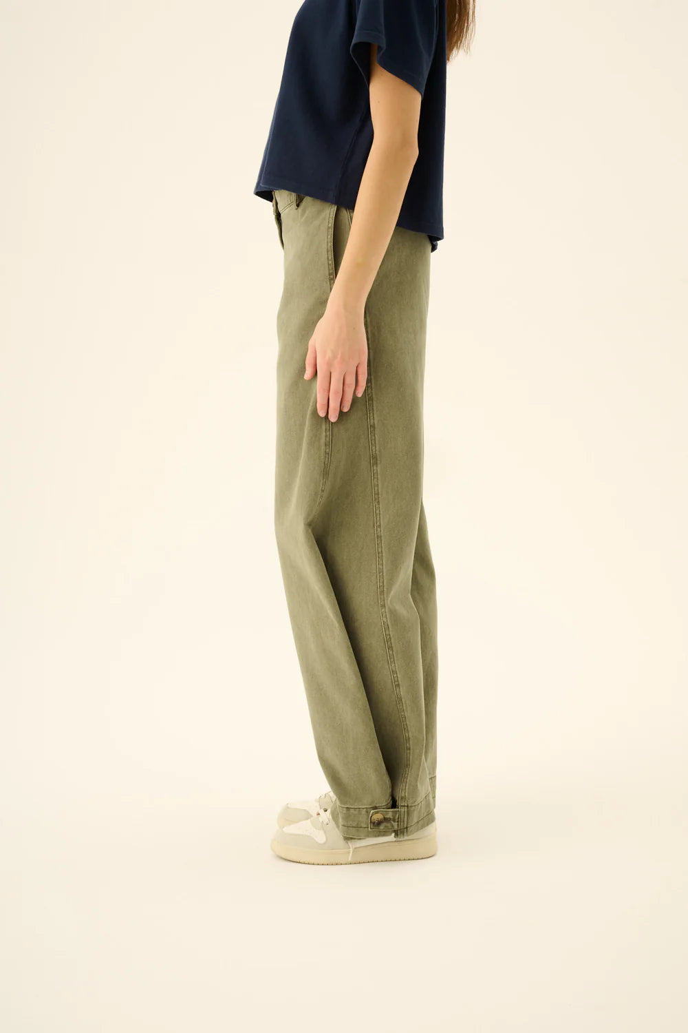 Patsy faded twill jeans - sage green