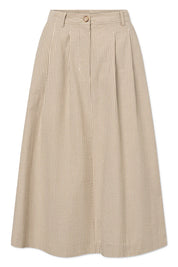 Pen heavy seersucker skirt - Brown stripe