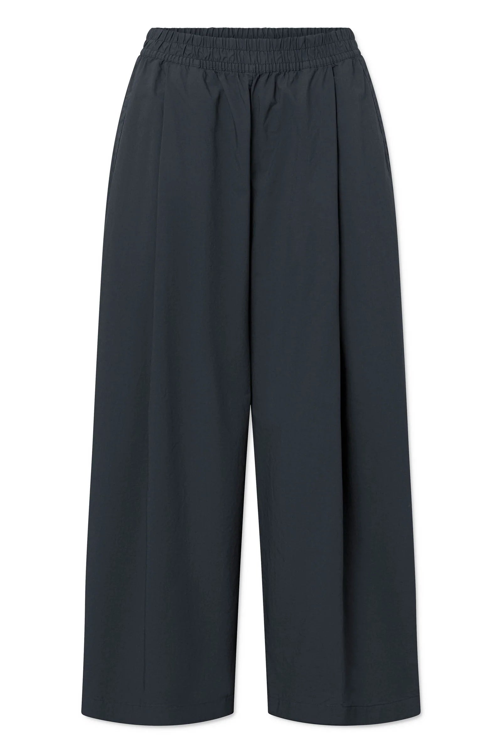 Pia organic garment dyed poplin pants - Dark navy