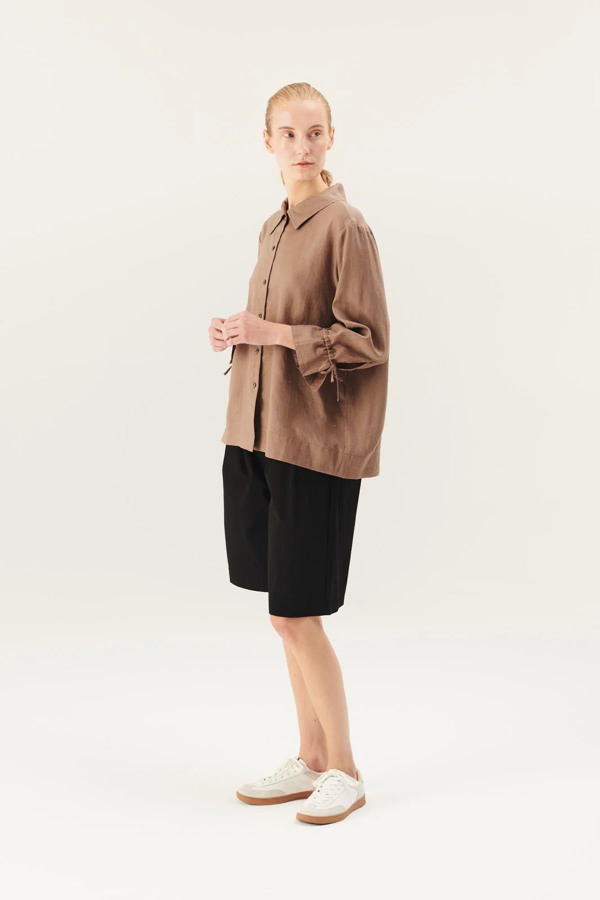 Prema cotton twill shorts - black