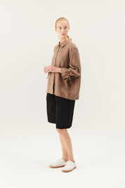Prema cotton twill shorts - black