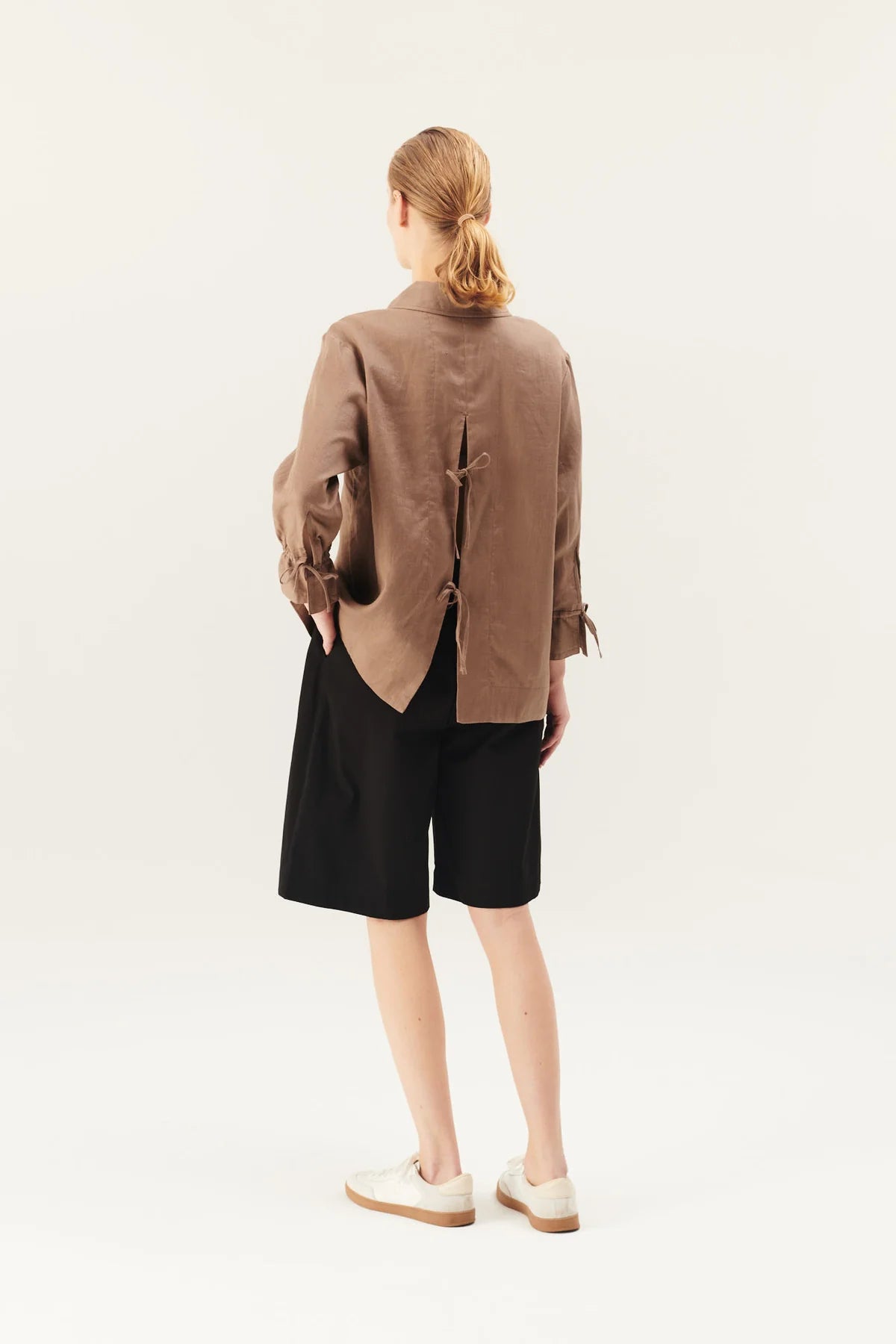 Prema cotton twill shorts - black