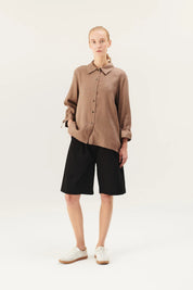 Prema cotton twill shorts - black