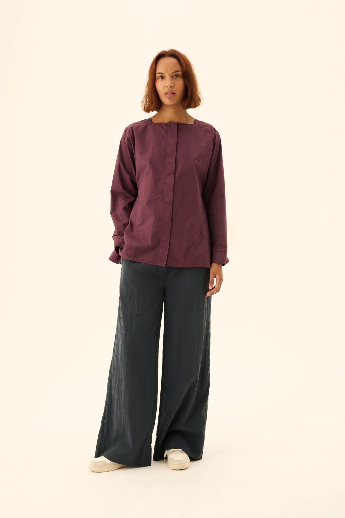 Prisila crinkled tencel pants - Dark navy