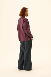 Prisila crinkled tencel pants - Dark navy