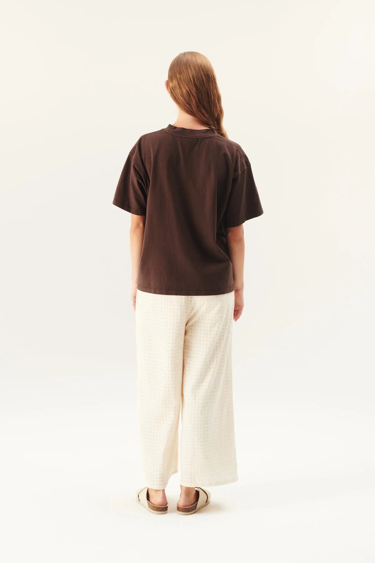 Prisi embroidery cotton pants - off white