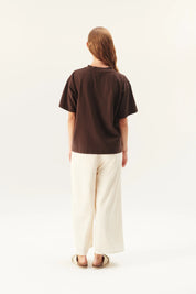 Prisi embroidery cotton pants - off white