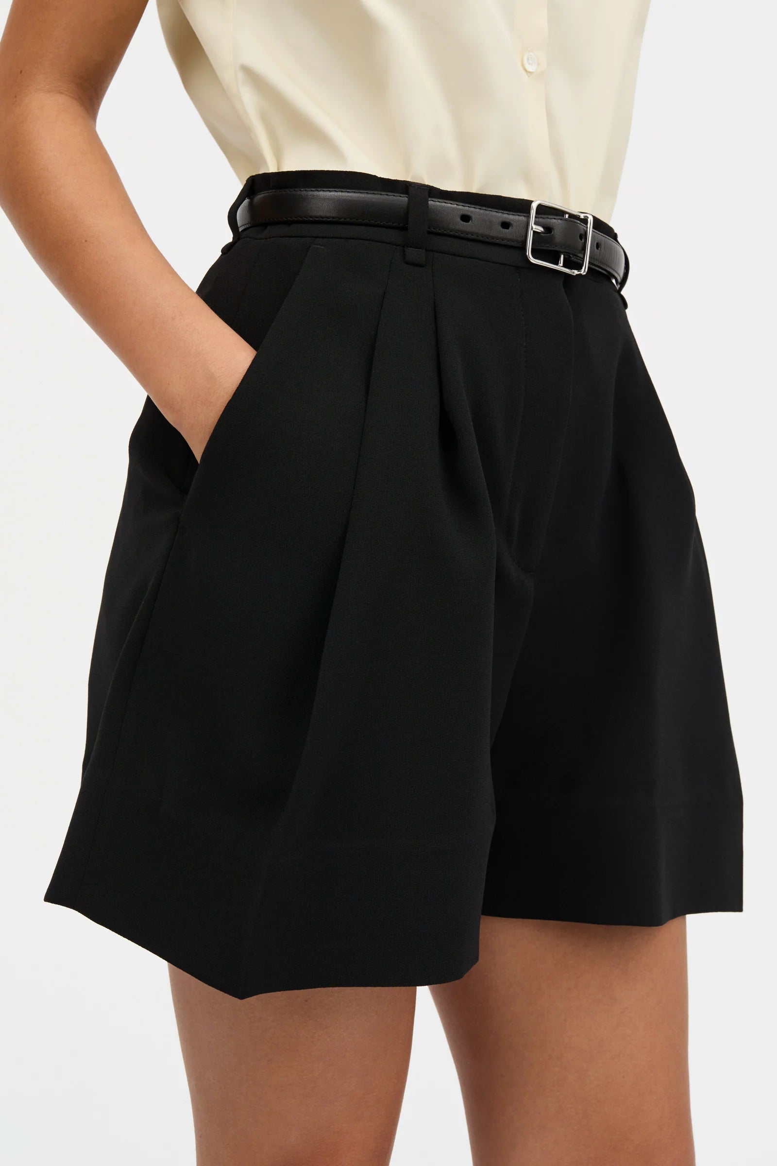 Prisk crepe shorts - Black
