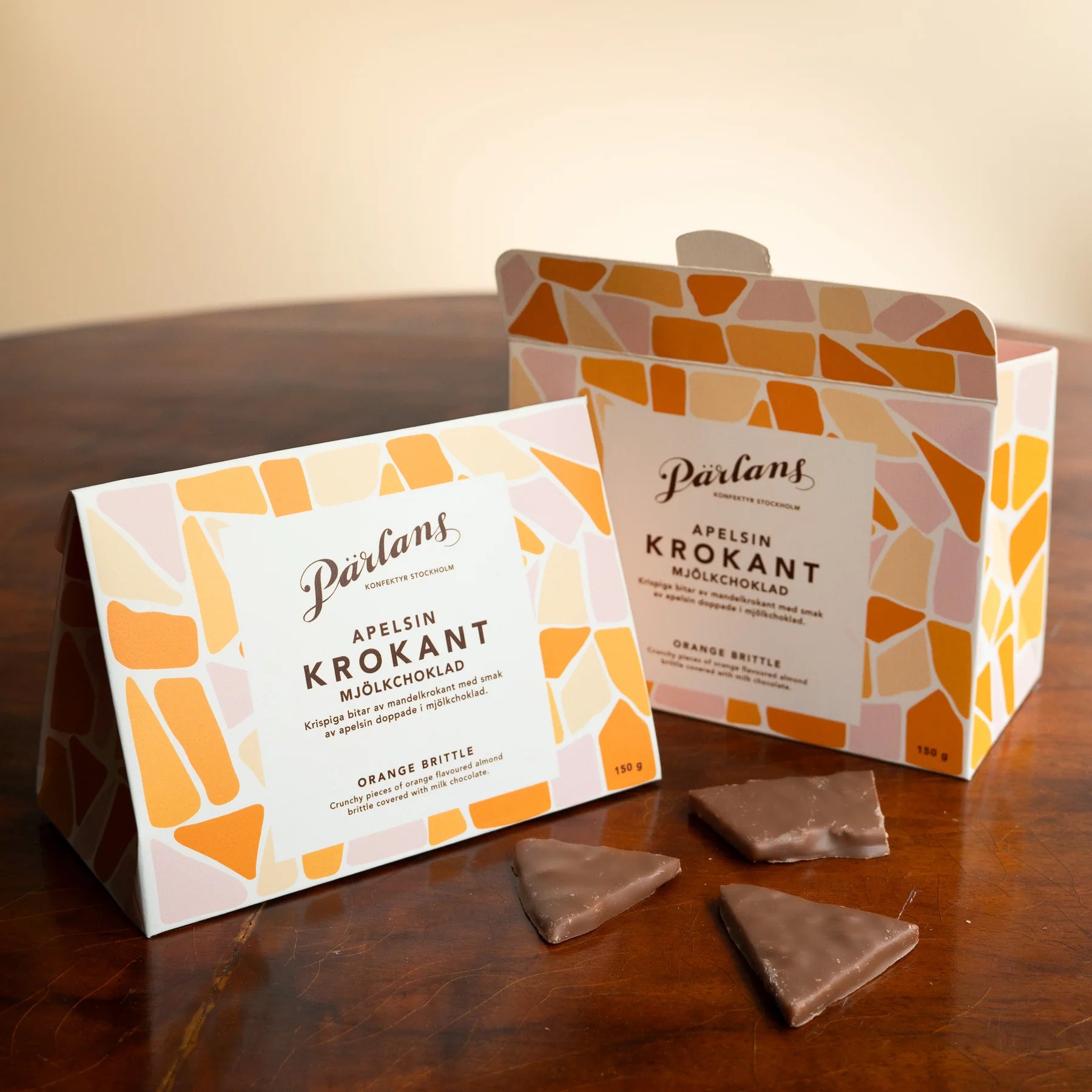 Krokant - mælkechokolade med appelsinsmag