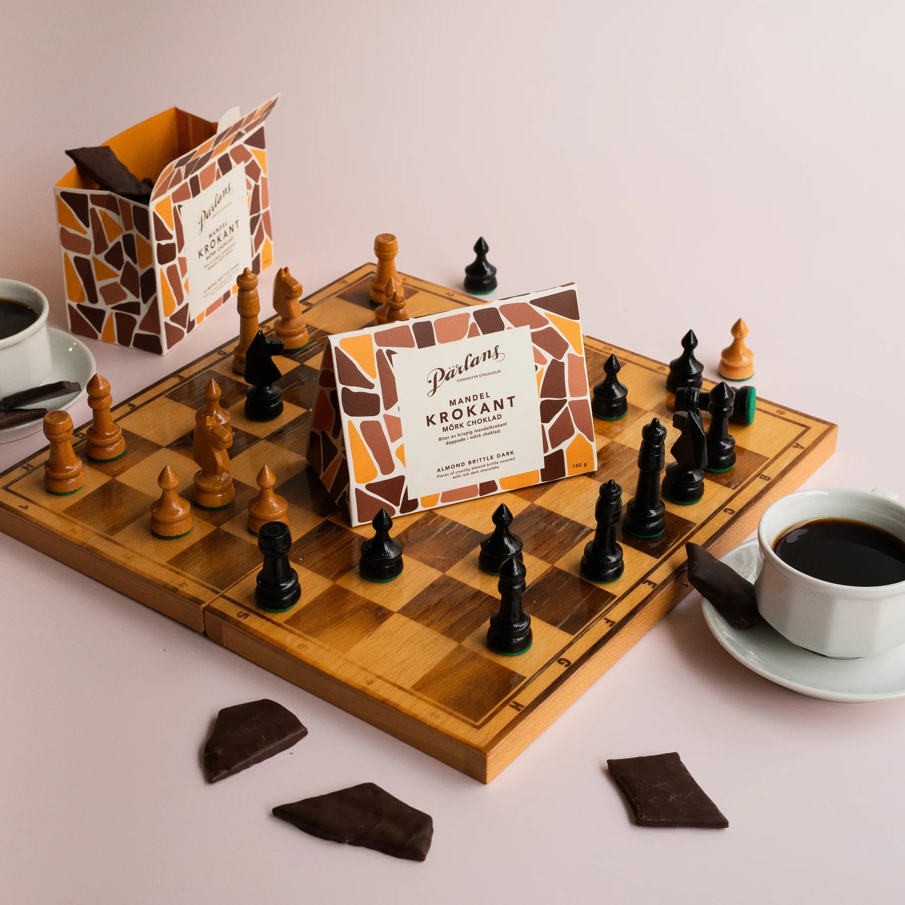 Krokant - mørk chokolade