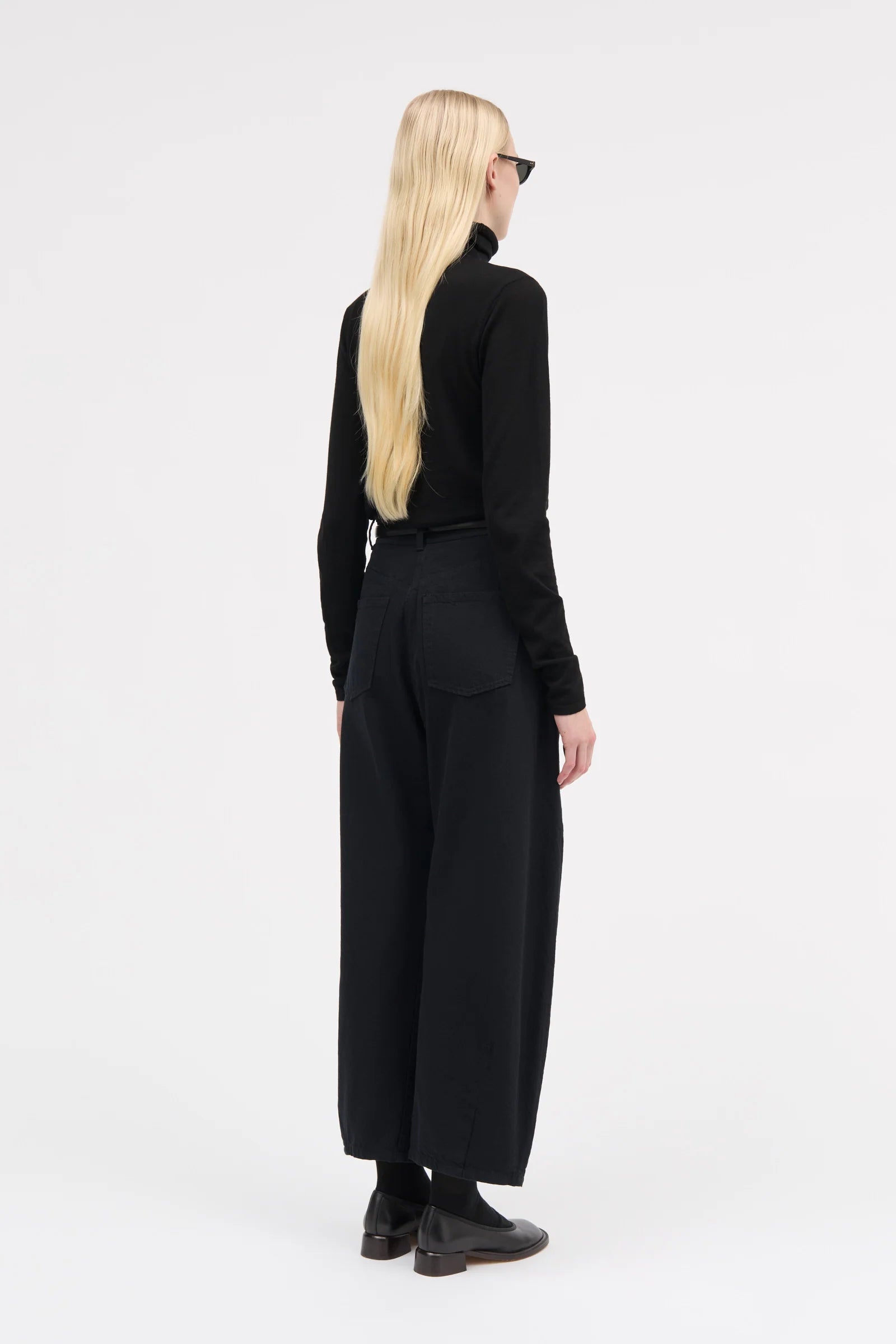 Pella cotton twill pants - black