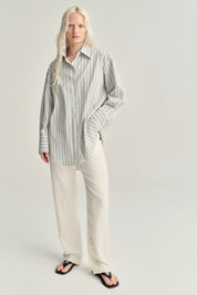 Shirt - Egyptian cotton - Off white stripes