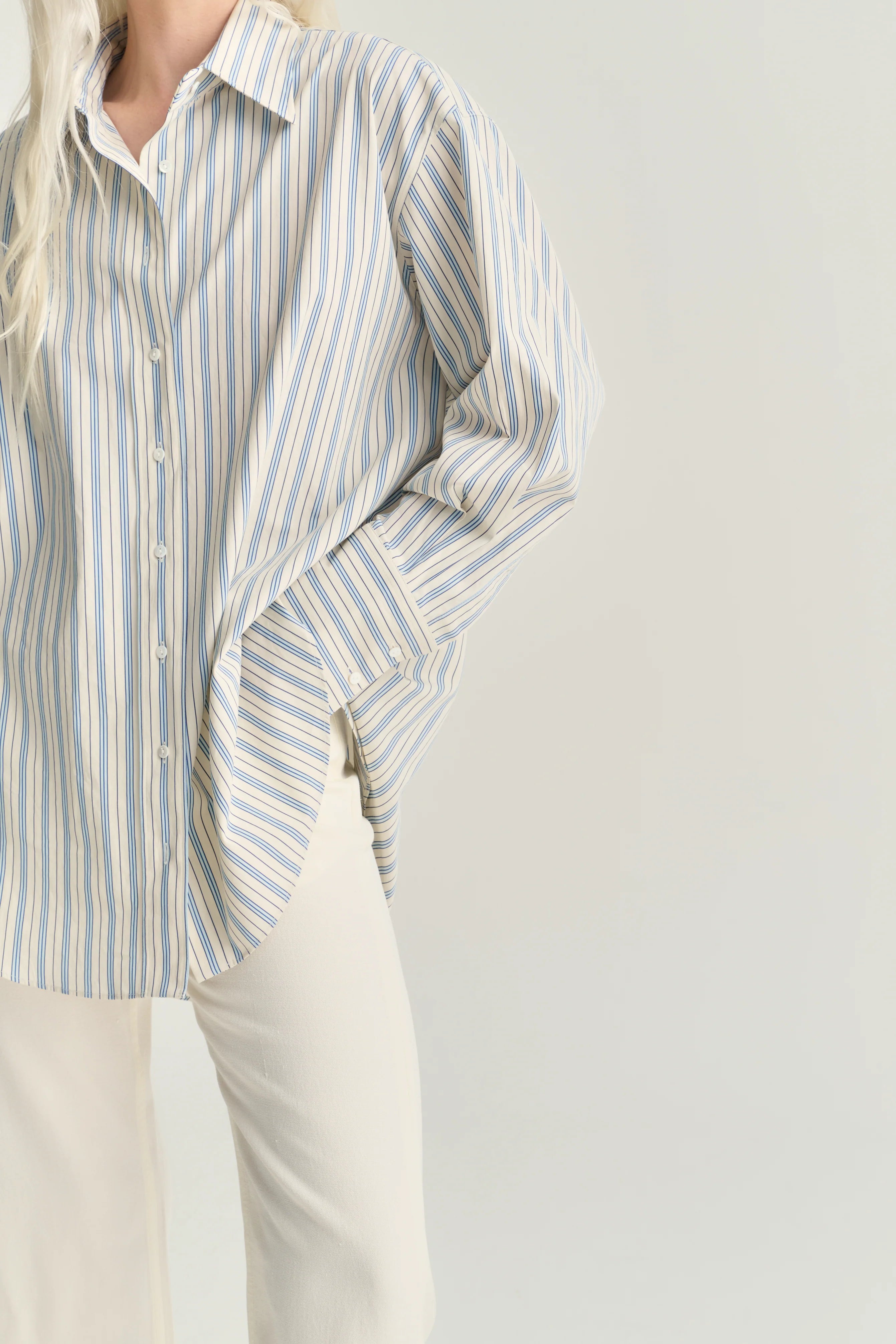 Shirt - Egyptian cotton - Off white stripes