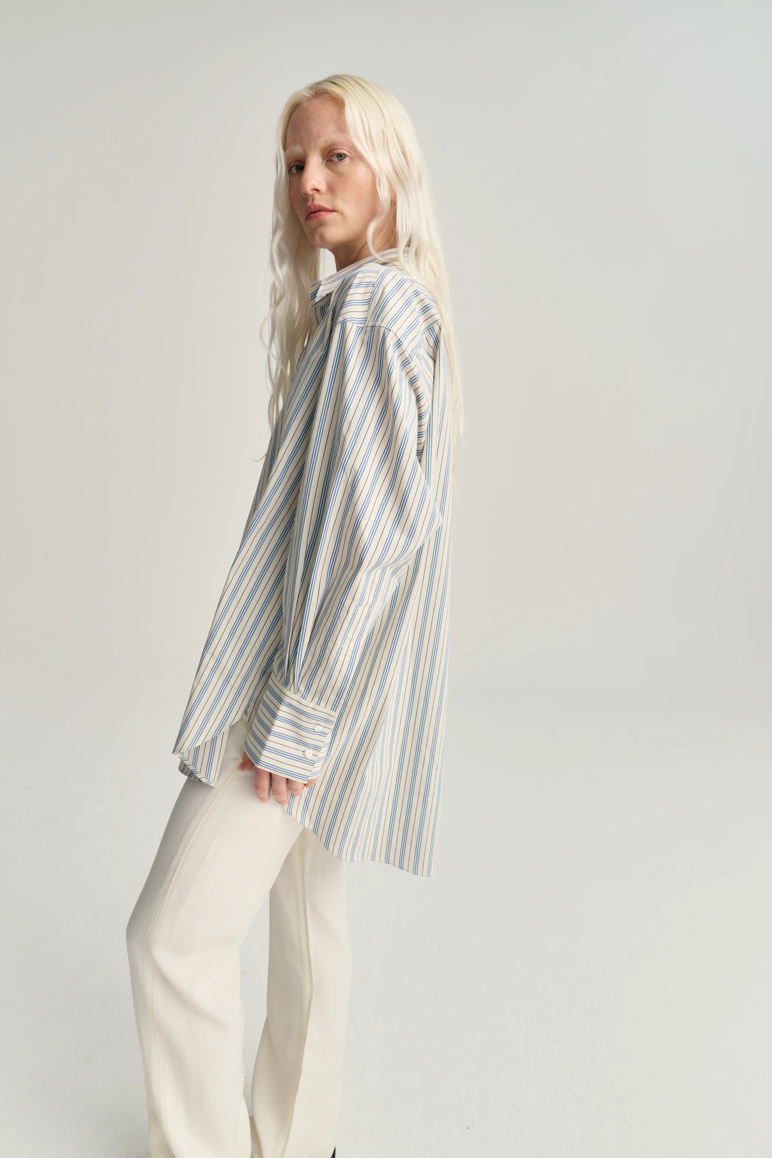 Shirt - Egyptian cotton - Off white stripes