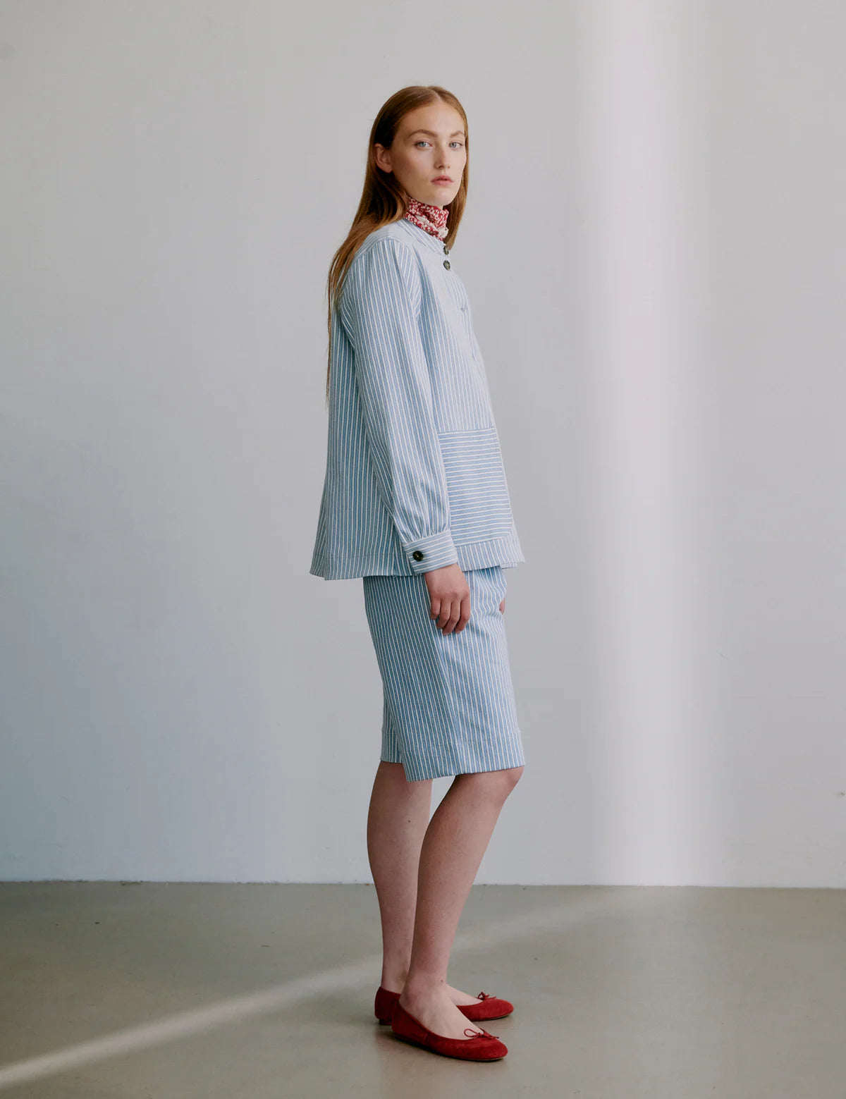 Reidun jacket - milky stripe