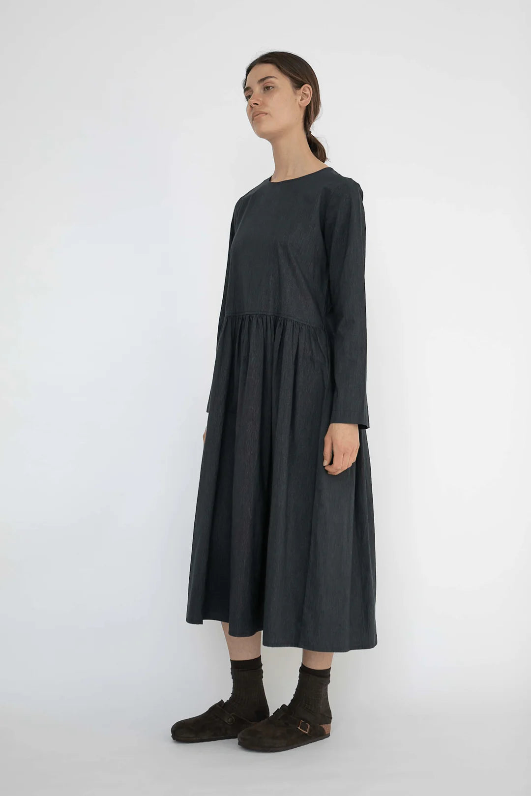 Sabine dress - Black pinstripe