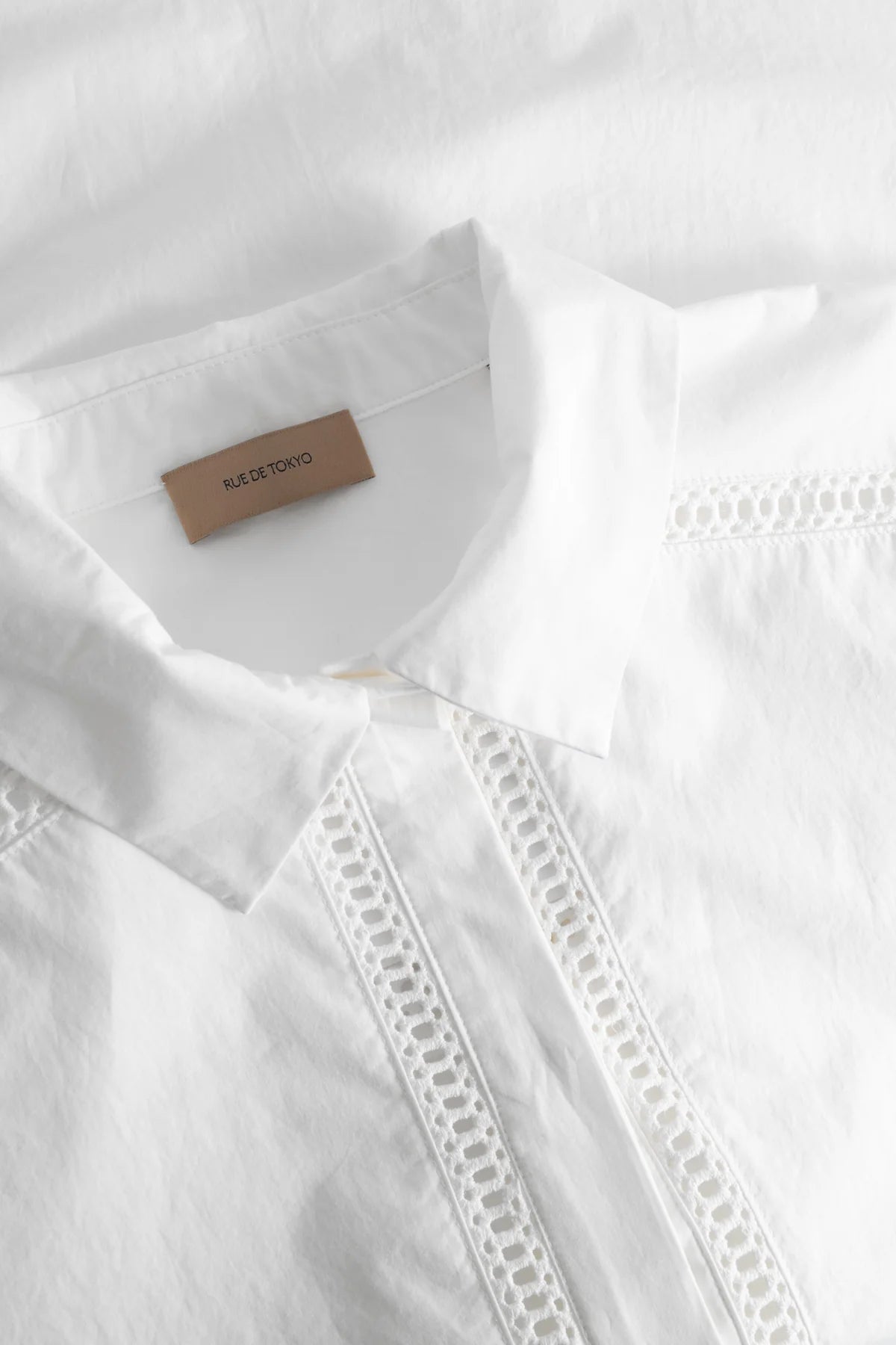 Satu eyelet embroidery shirt - white