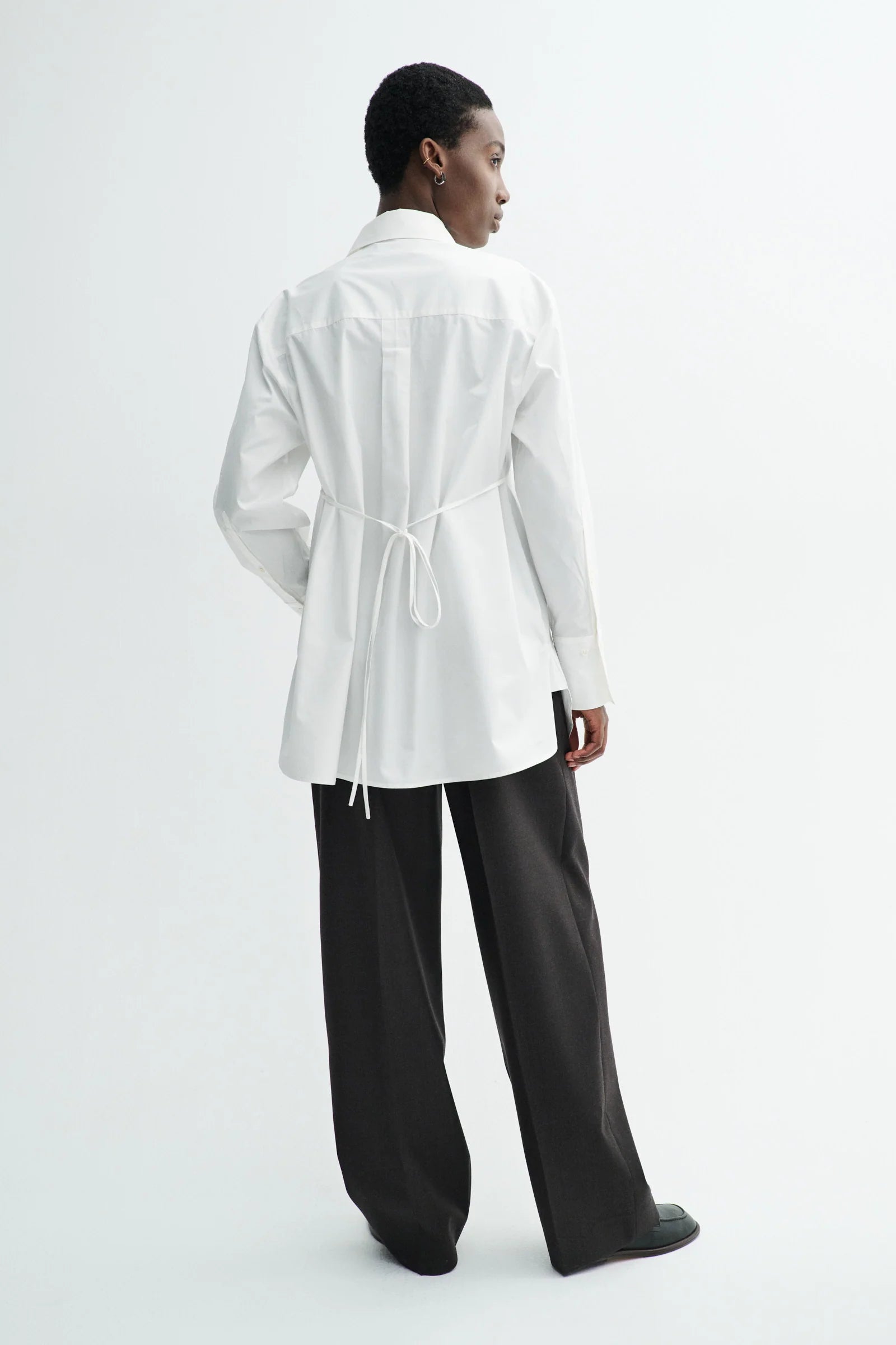Sebastiana cotton poplin shirt - white