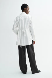 Sebastiana cotton poplin shirt - white