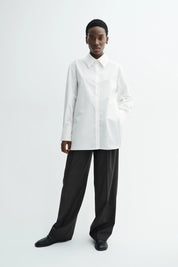Sebastiana cotton poplin shirt - white