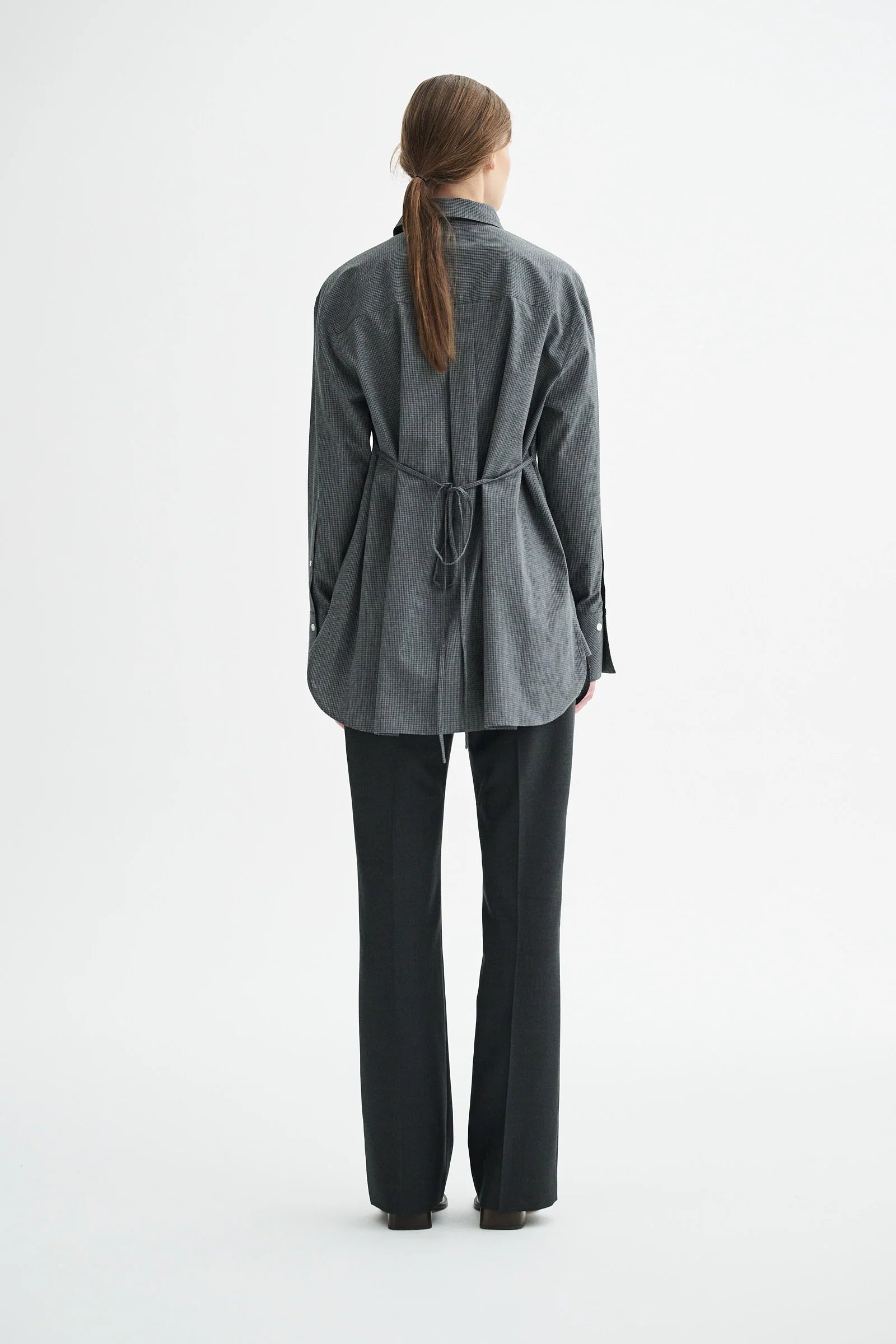 Sebastiana cotton poplin shirt - Grey melange