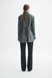 Sebastiana cotton poplin shirt - Grey melange