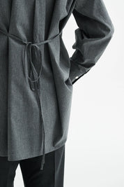 Sebastiana cotton poplin shirt - Grey melange