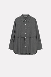 Sebastiana cotton poplin shirt - Grey melange