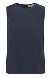 Sharren GMTD poplin top - Dark navy