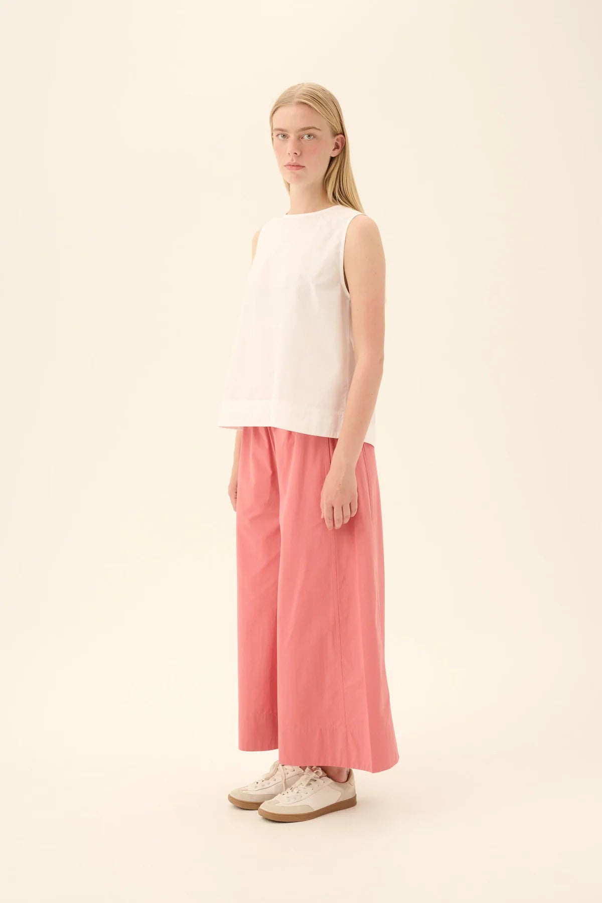 Sharren GMTD poplin top - White