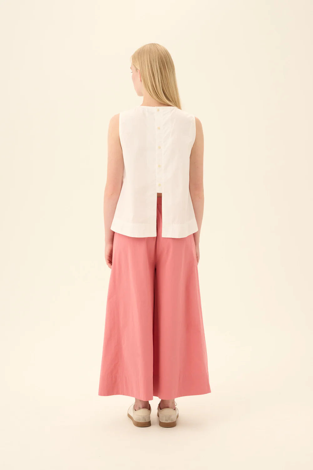 Sharren GMTD poplin top - White