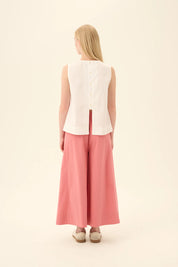 Sharren GMTD poplin top - White