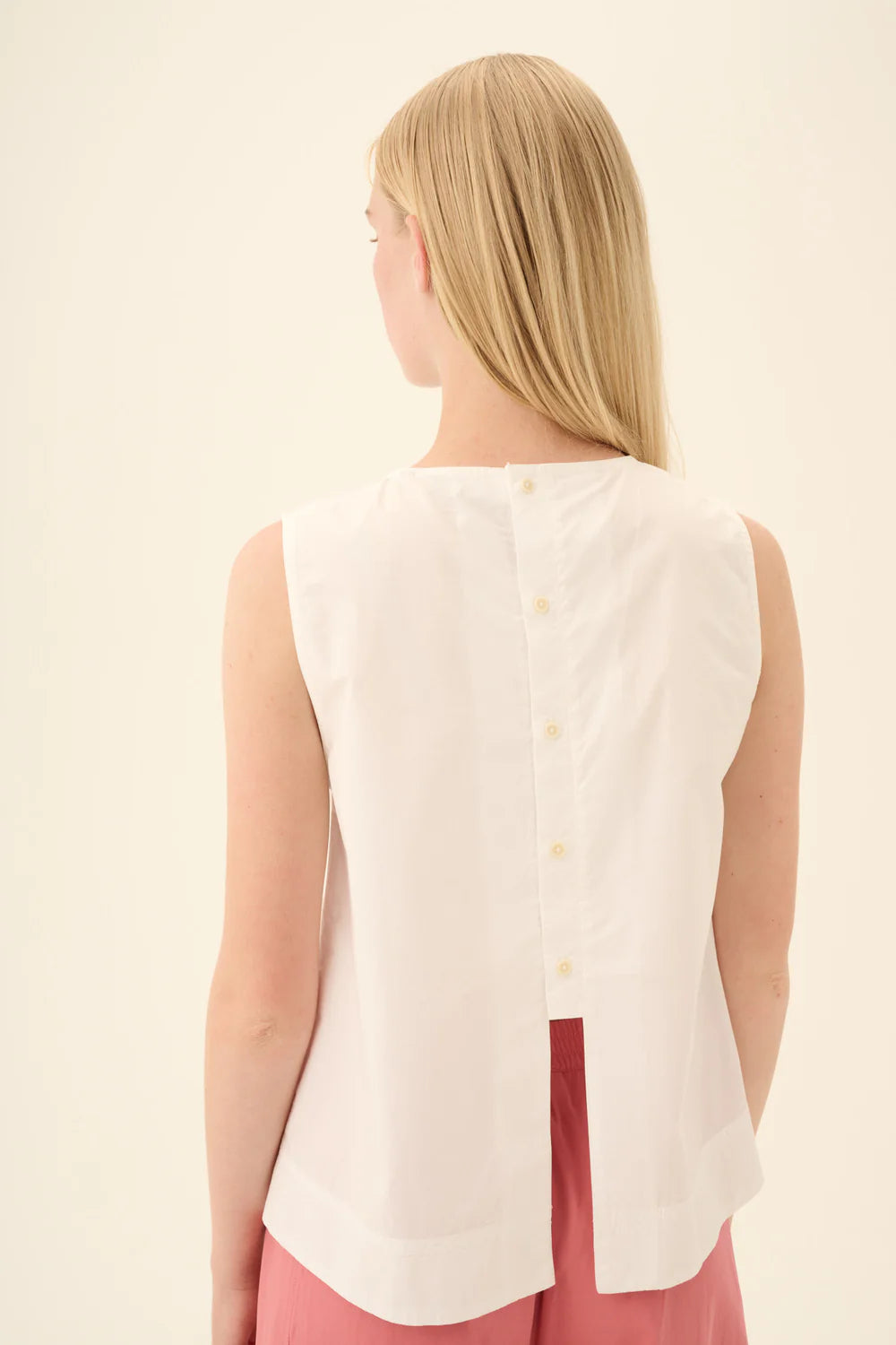 Sharren GMTD poplin top - White