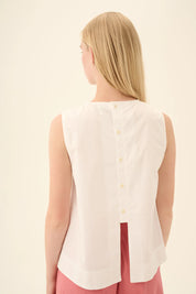 Sharren GMTD poplin top - White